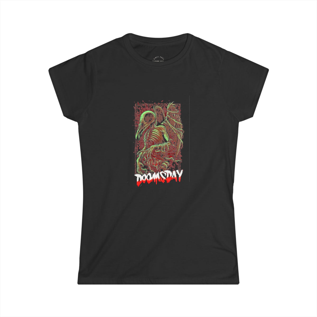 Skeleton Bird Women's Fitted Tee | Doomsday Inc.