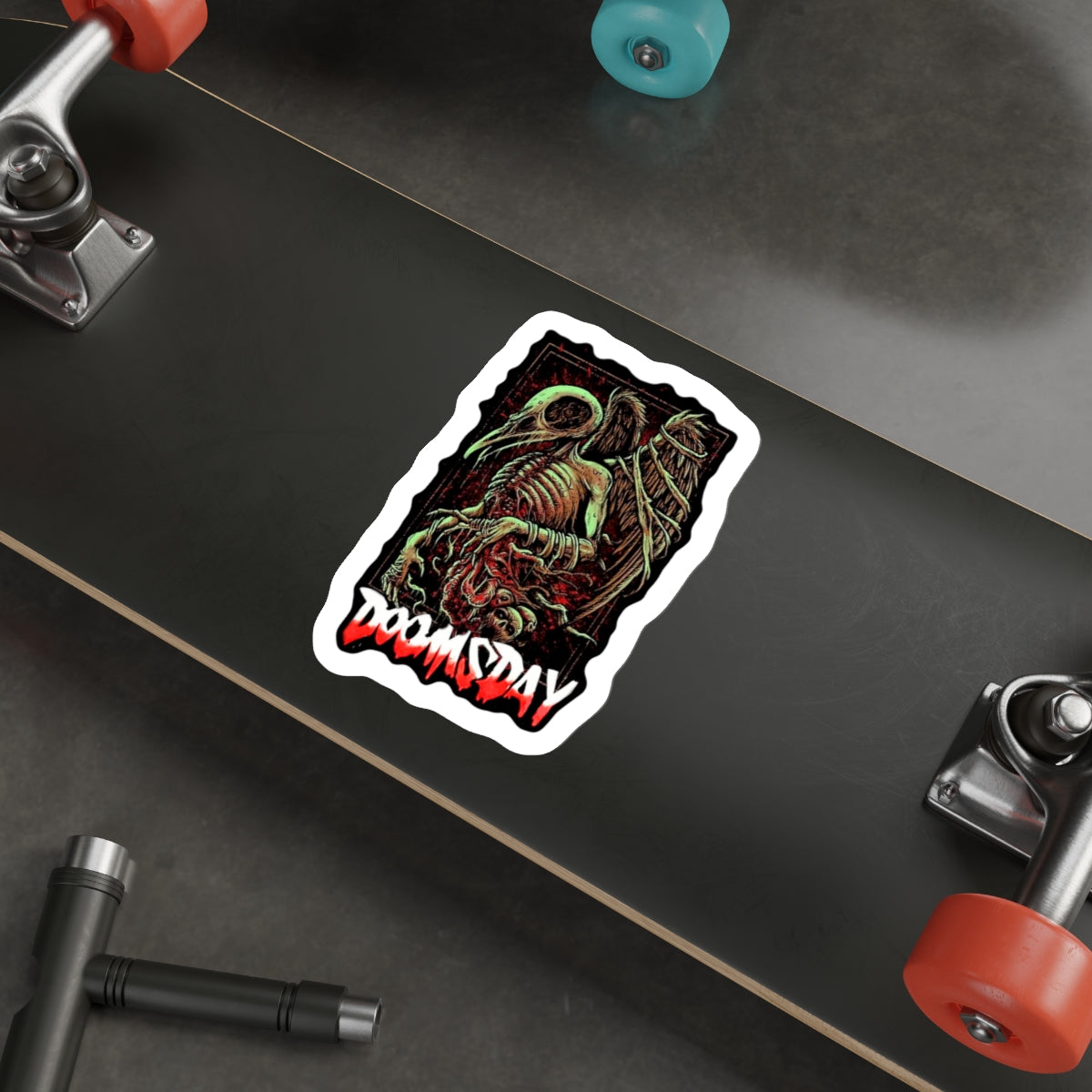Skeleton Bird Sticker | Doomsday Inc.
