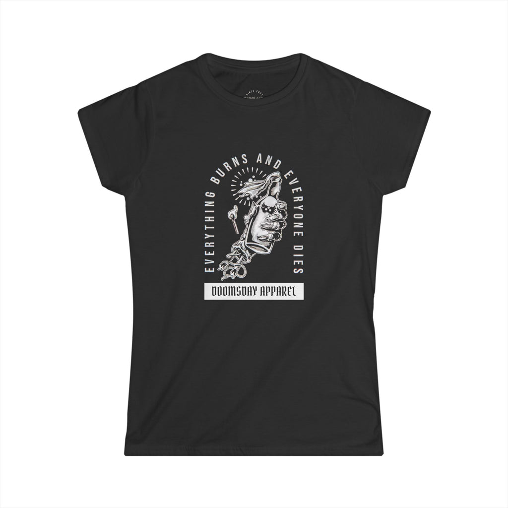 Everything Burns Women's Fitted Tee | Doomsday Inc.