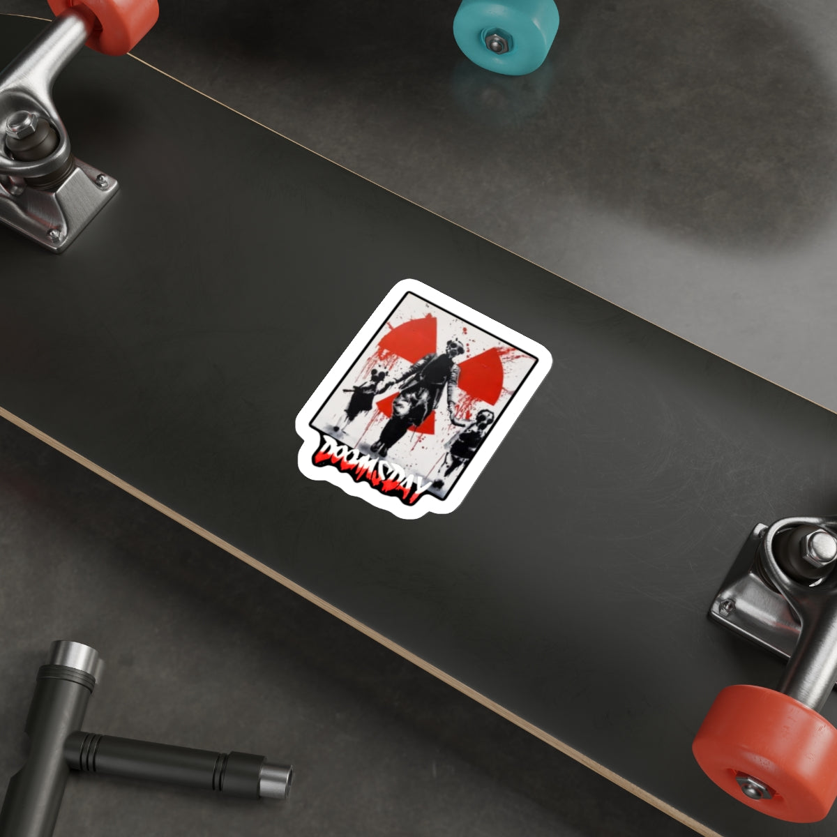 Gas-Mask Family Radiation Sticker | Doomsday Inc.