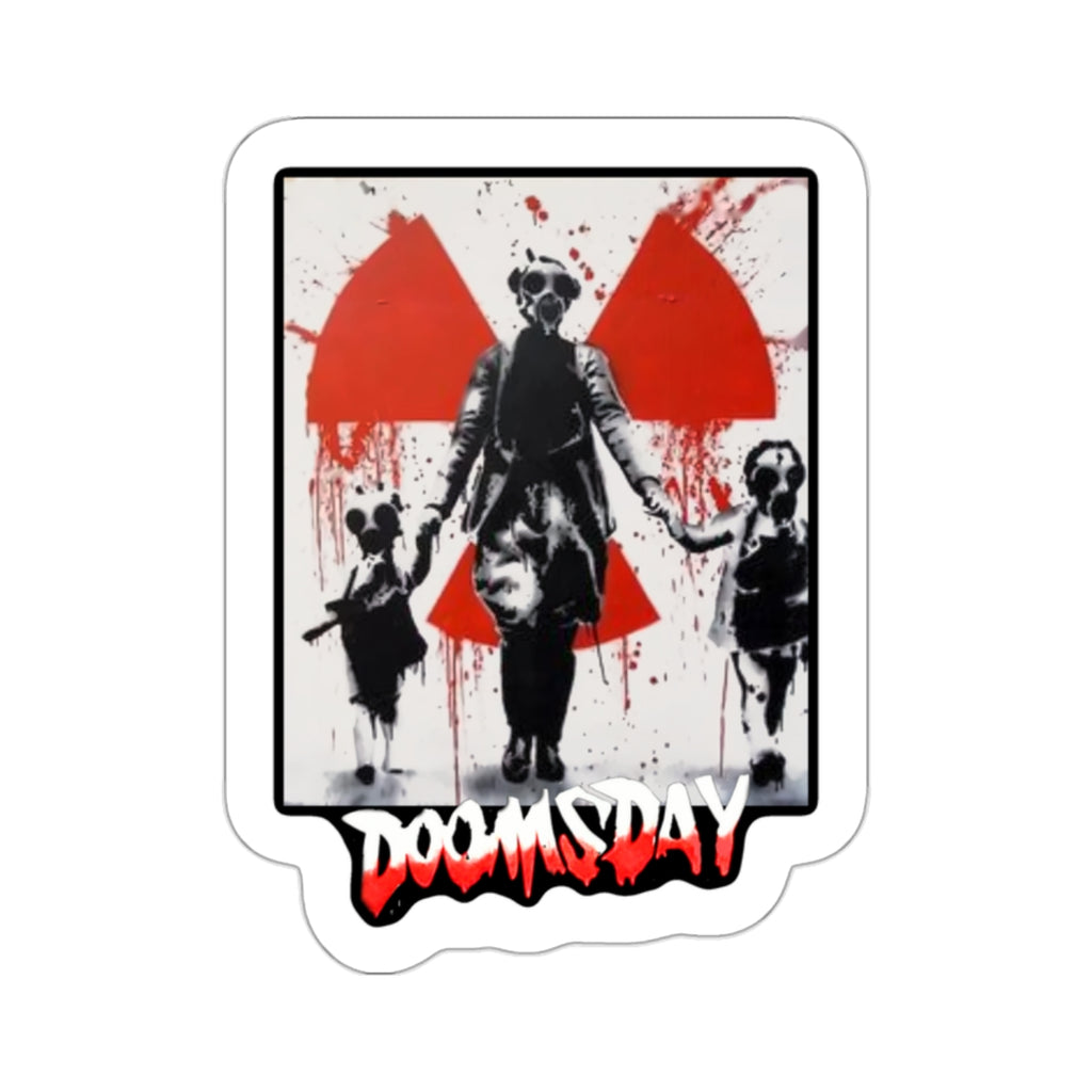 Gas-Mask Family Radiation Sticker | Doomsday Inc.