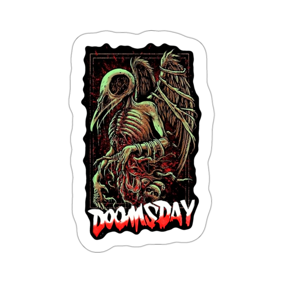 Skeleton Bird Sticker | Doomsday Inc.