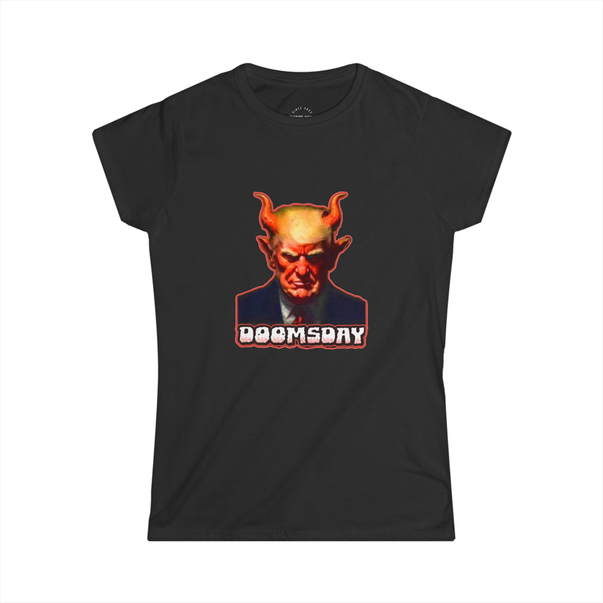 Devil Trump Women's Fitted Tee | Doomsday Inc.