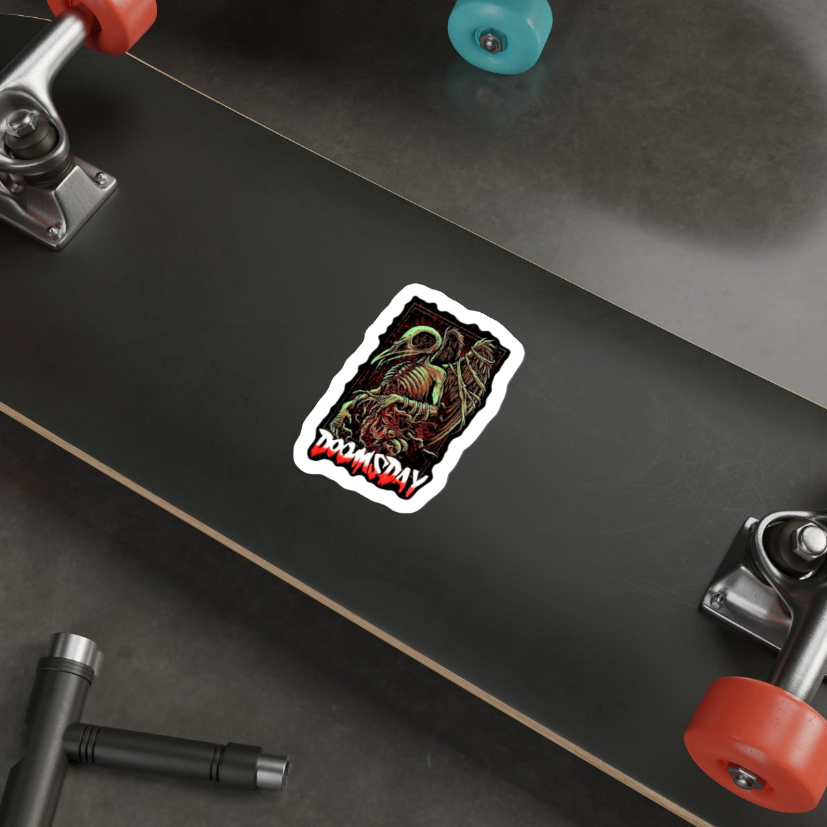 Skeleton Bird Sticker | Doomsday Inc.