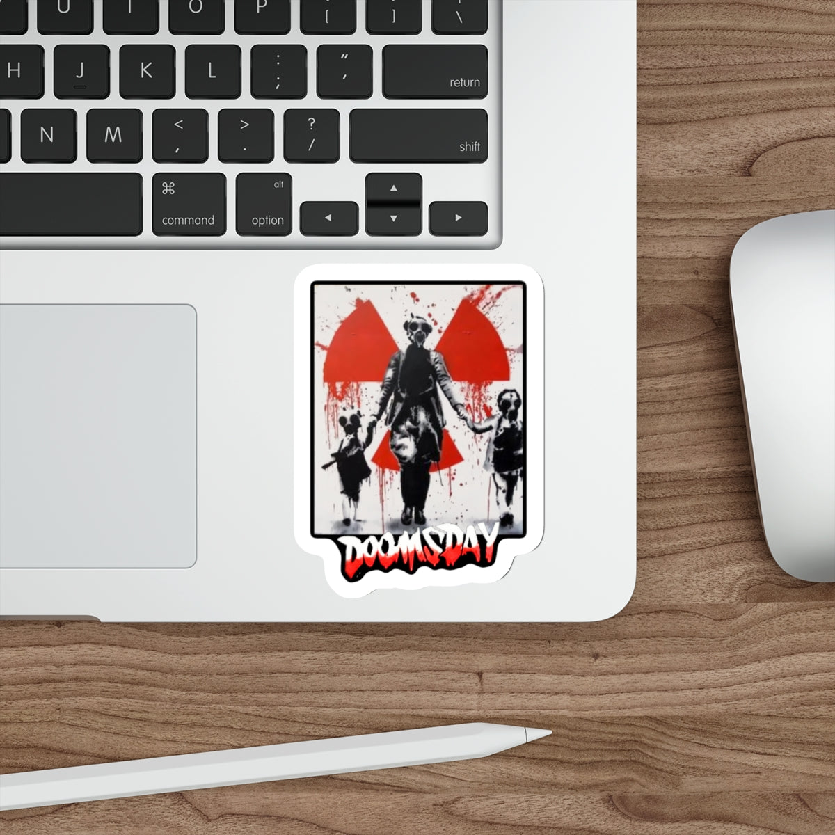 Gas-Mask Family Radiation Sticker | Doomsday Inc.