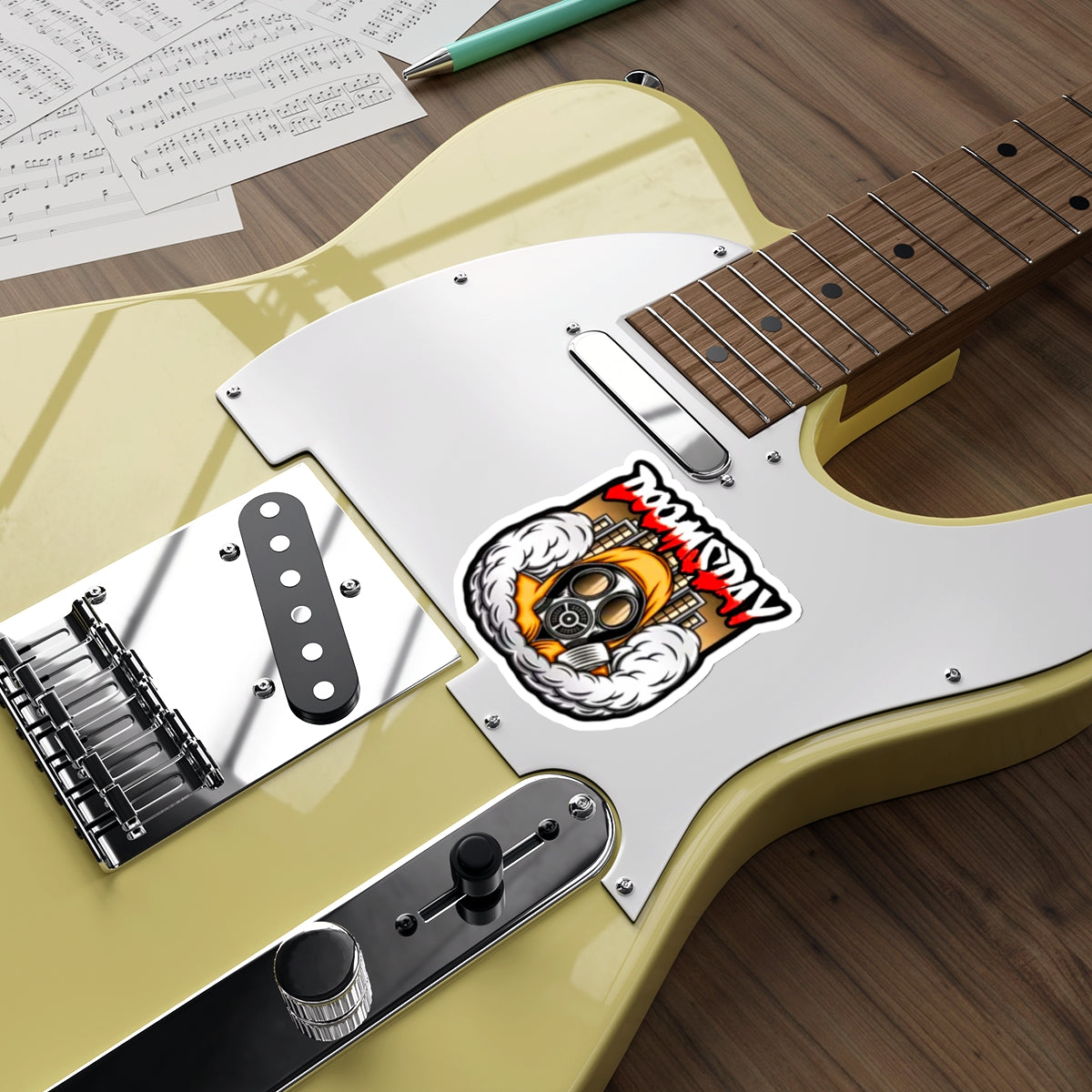 Toxic Skyline Sticker | Doomsday Inc.