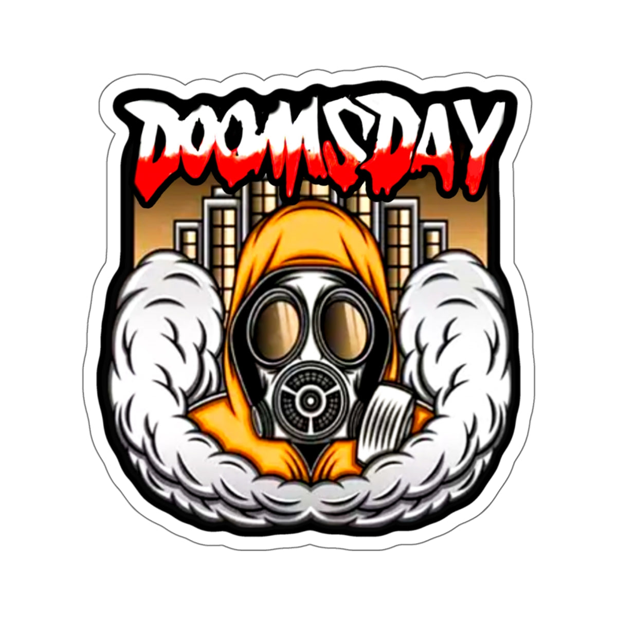 Toxic Skyline Sticker | Doomsday Inc.