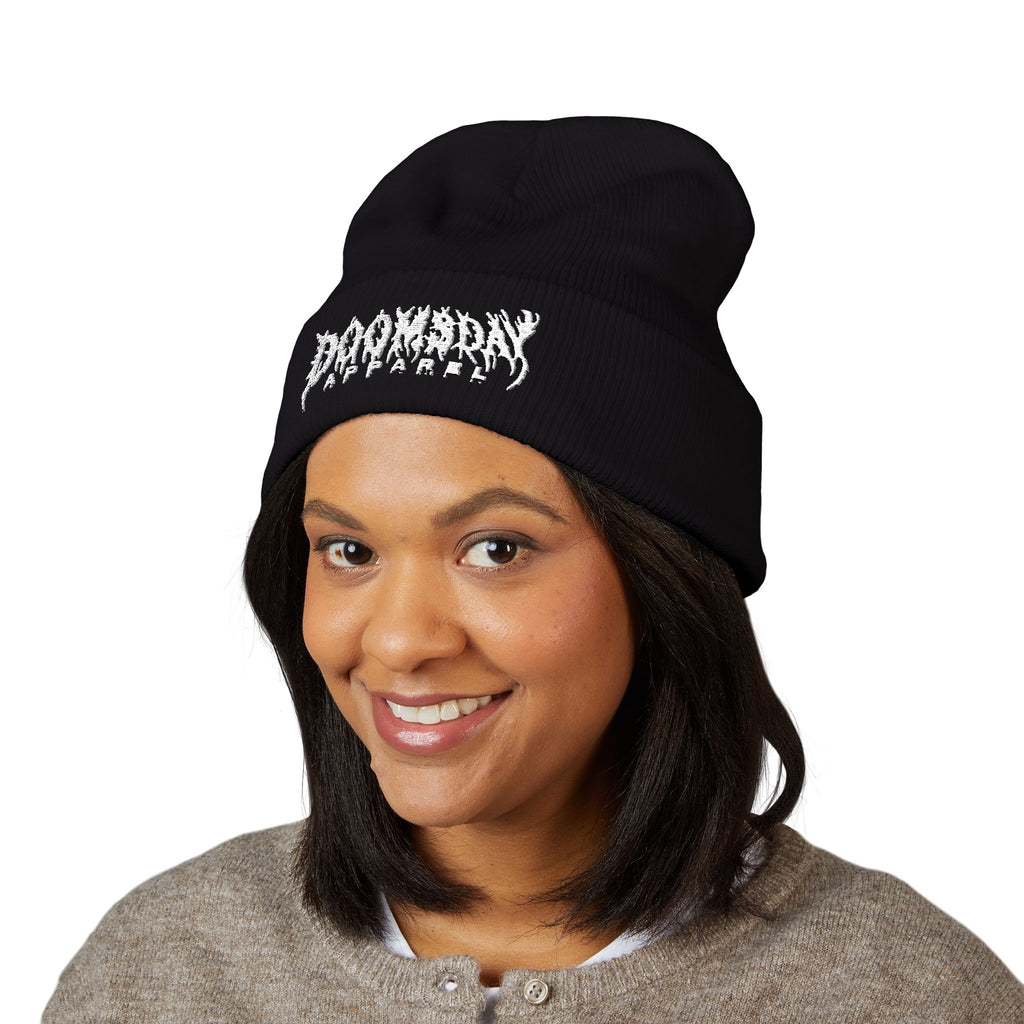 Black Metal Wordmark Beanie | Doomsday Inc.