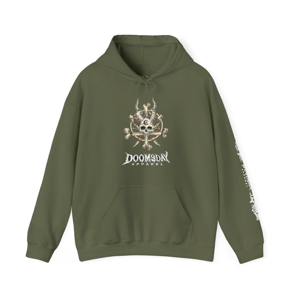 Bone Crown Hoodie - Military Green