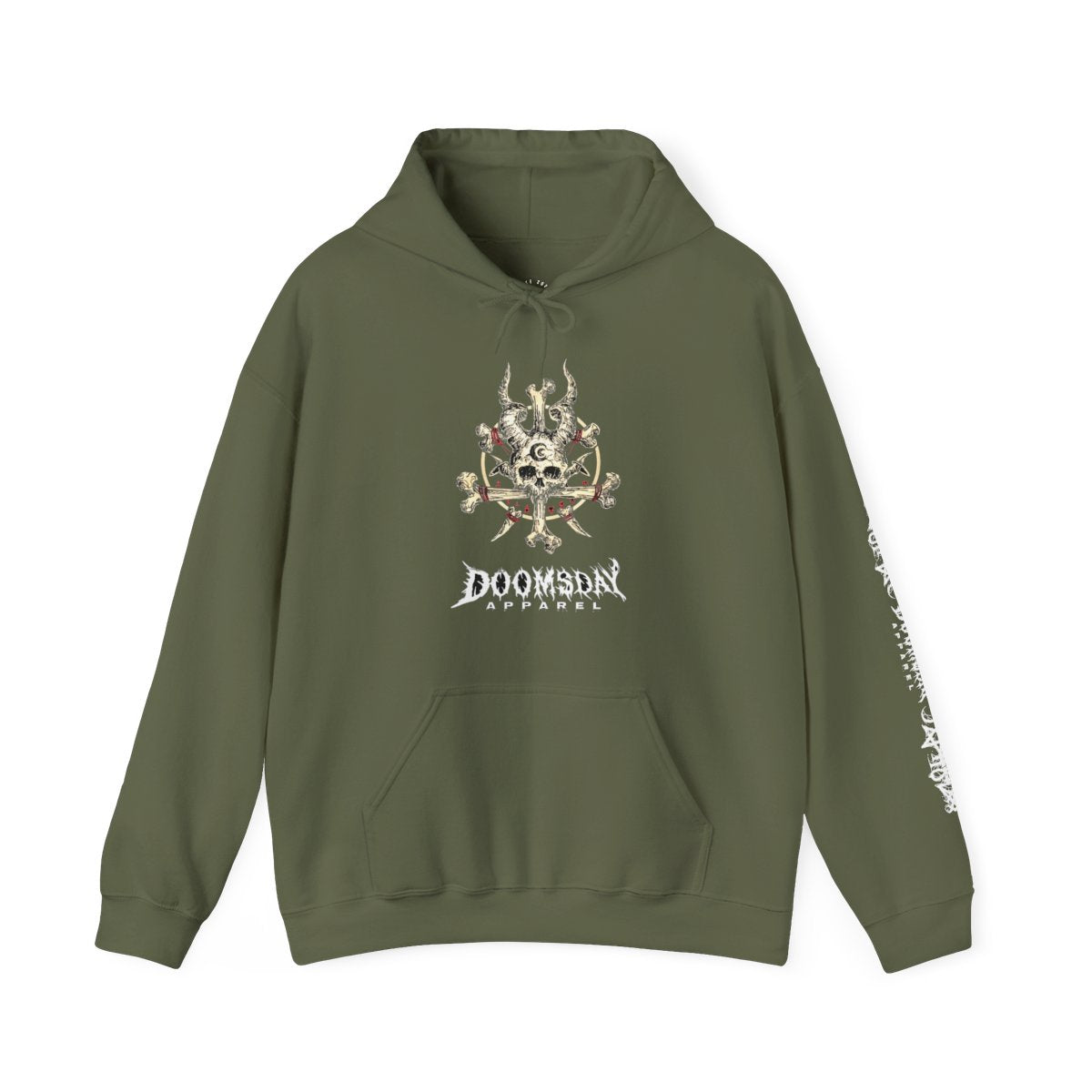 Bone Crown Hoodie - Military Green