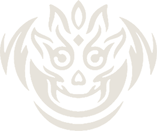 Horned demon skull