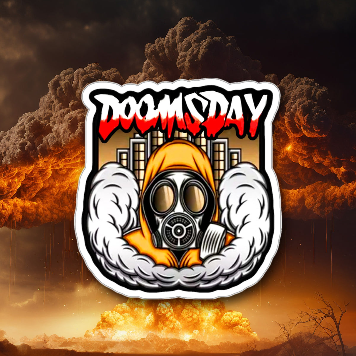 Toxic Skyline Sticker - Doomsday Inc.