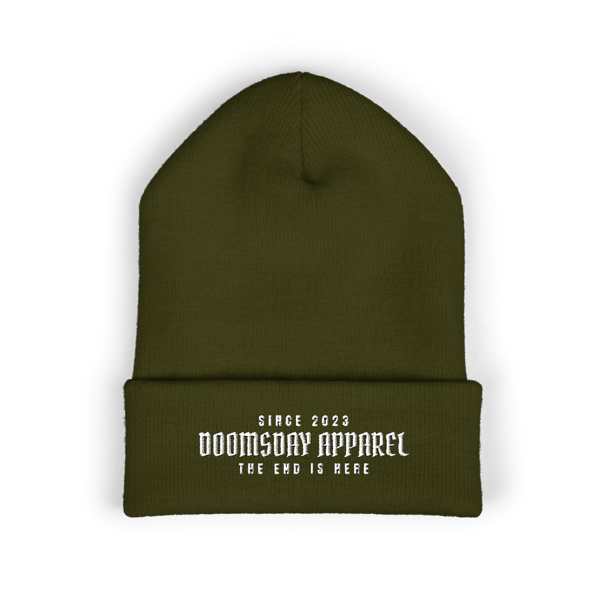 Doomsday Apparel Badge Beanie - Olive