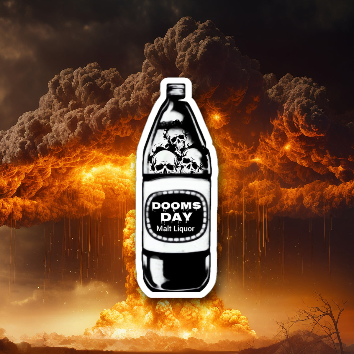 40 Oz. Of Doom Sticker - Doomsday Inc.