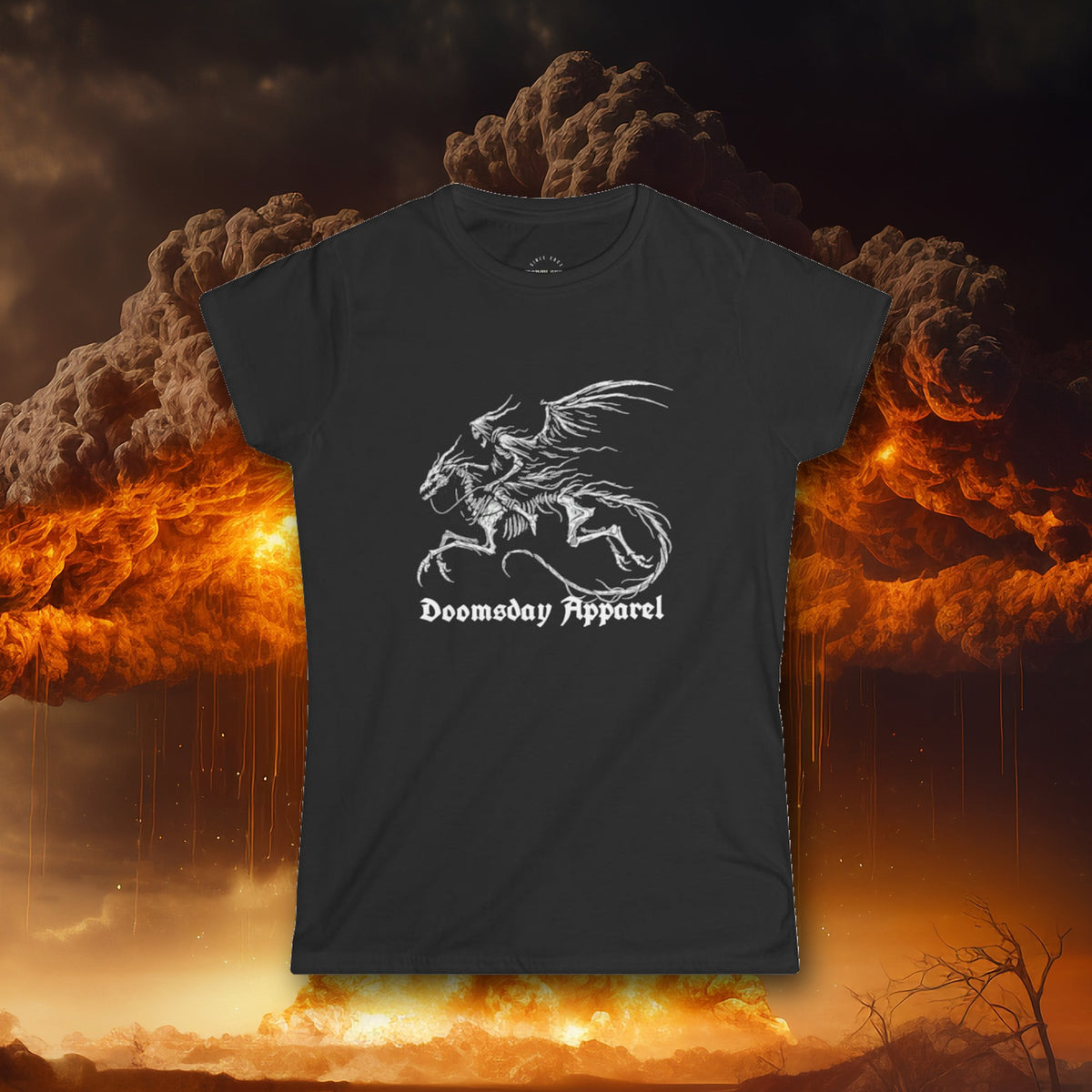 Bone Dragon Women's Fitted Tee - Doomsday Inc.