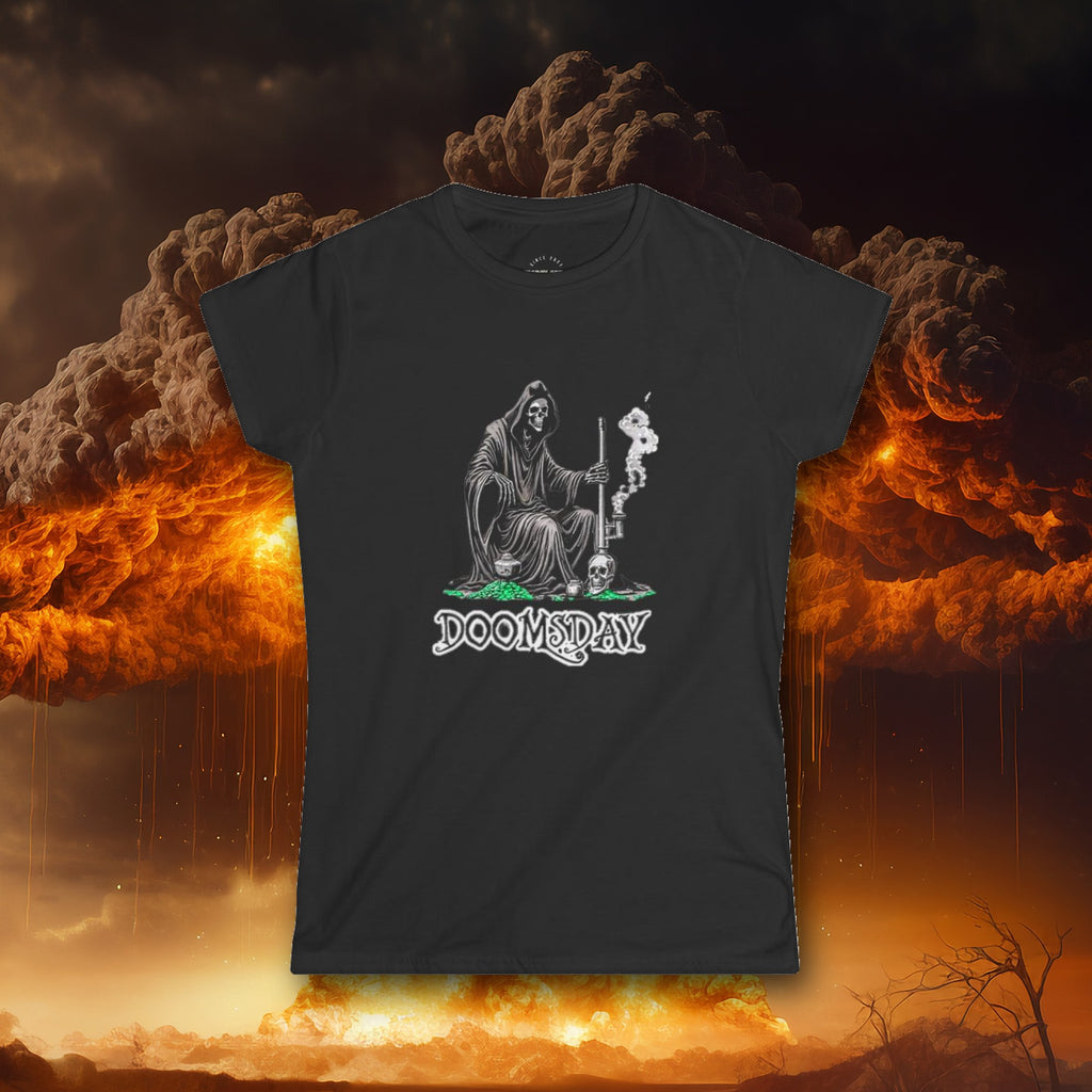 Reaper's Smoke Break Women's Fitted Tee - Doomsday Inc.