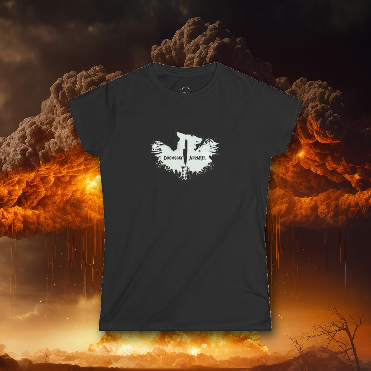 Wolf Crest Women's Fitted Tee - Doomsday Inc.