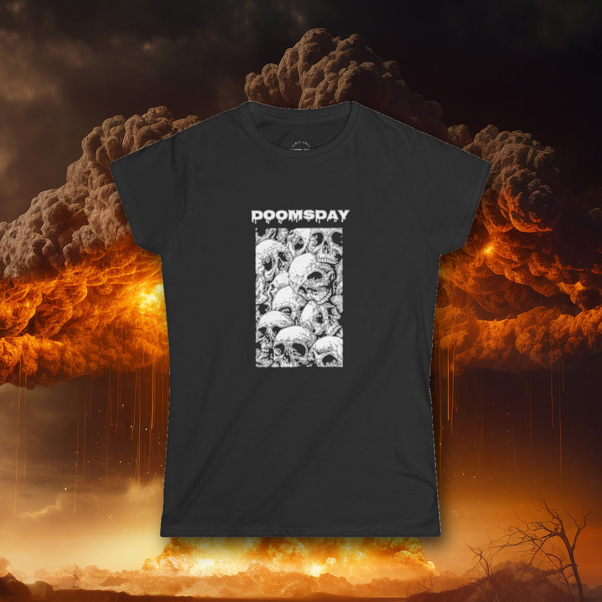 Skull Pile Women's Fitted Tee - Doomsday Inc.