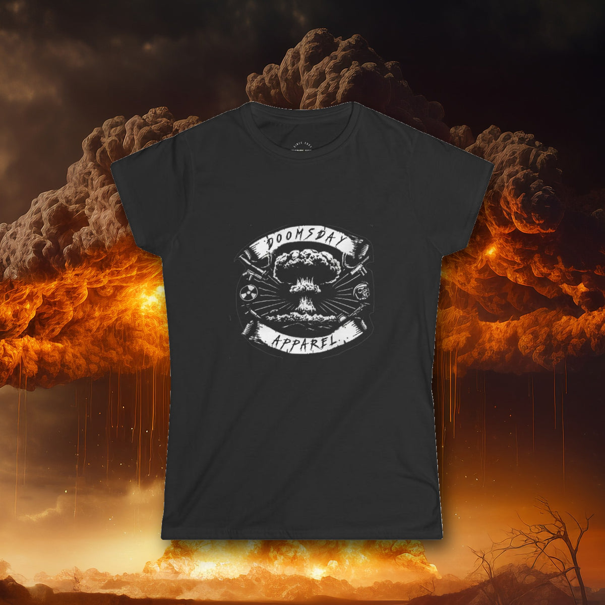Mushroom Cloud Women's Fitted Tee - Doomsday Inc.