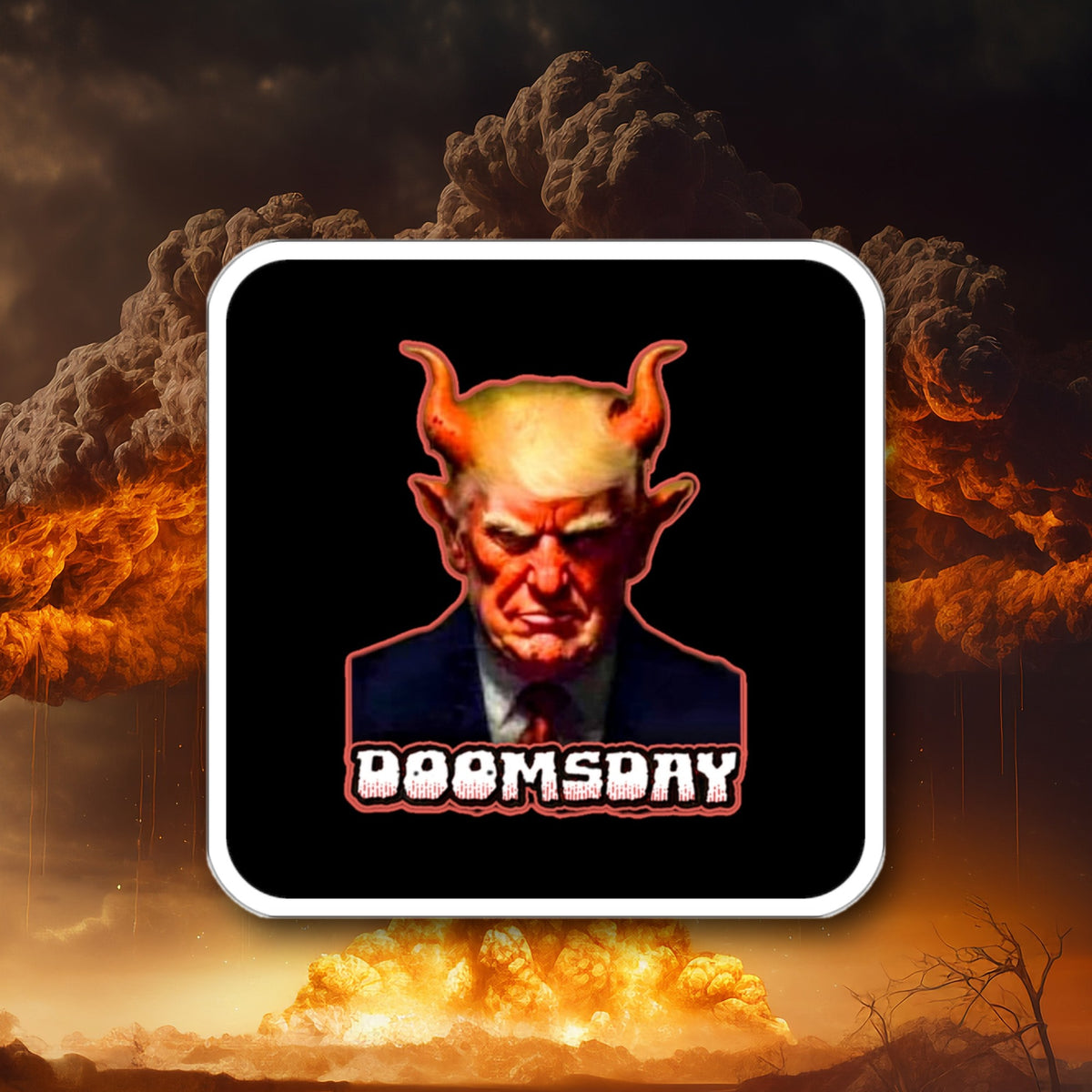 Devil Trump Sticker - Doomsday Inc.