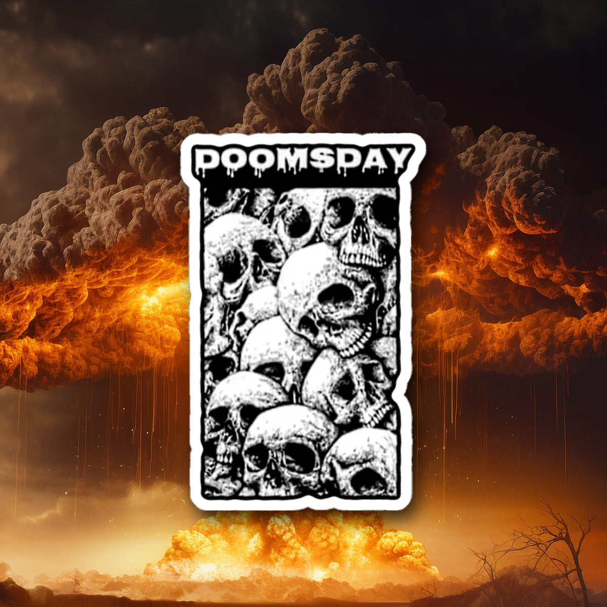 Skull Pile Sticker - Doomsday Inc.