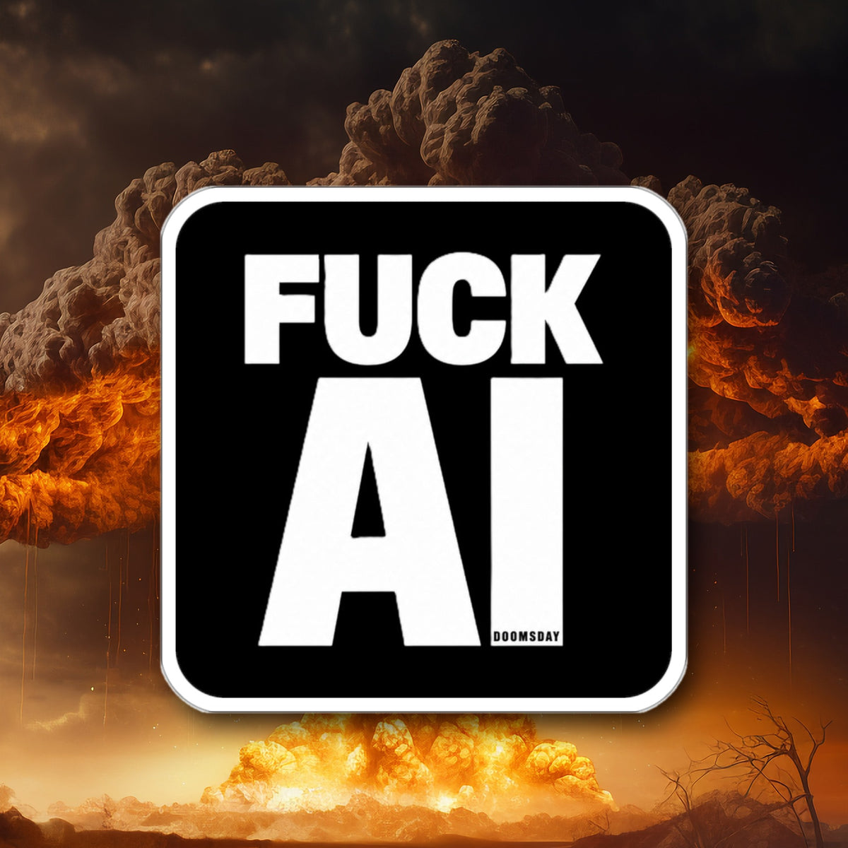 Fuck AI Sticker - Doomsday Inc.