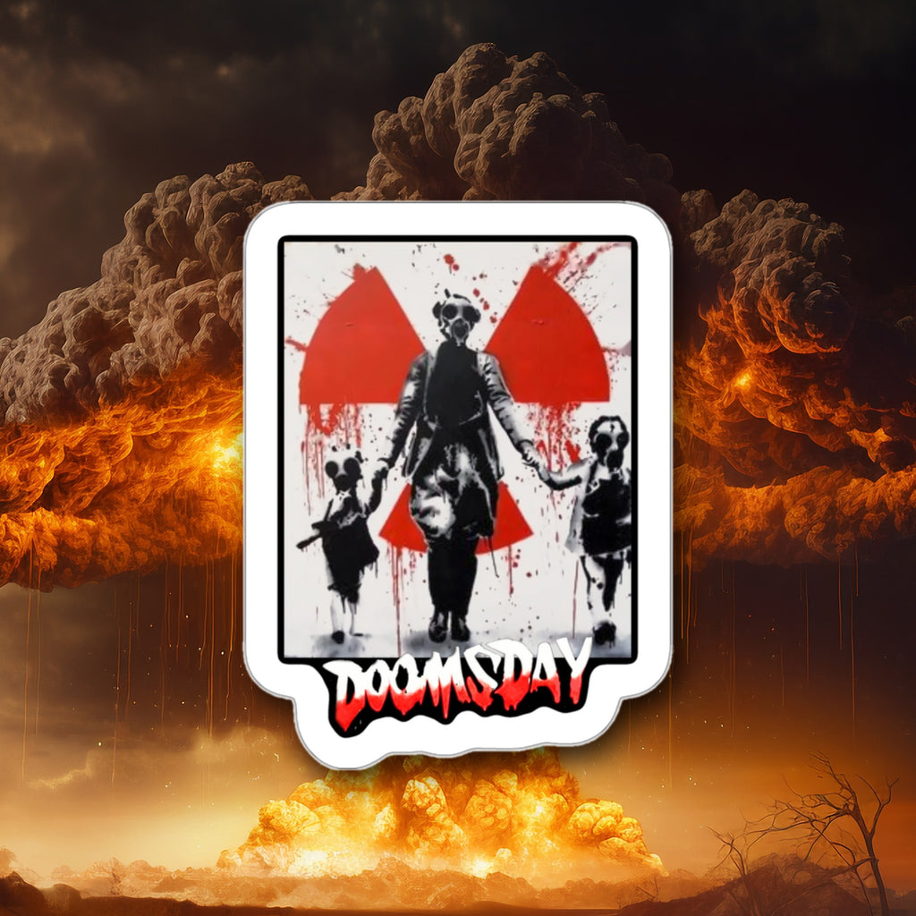 Gas-Mask Family Radiation Sticker - Doomsday Inc.