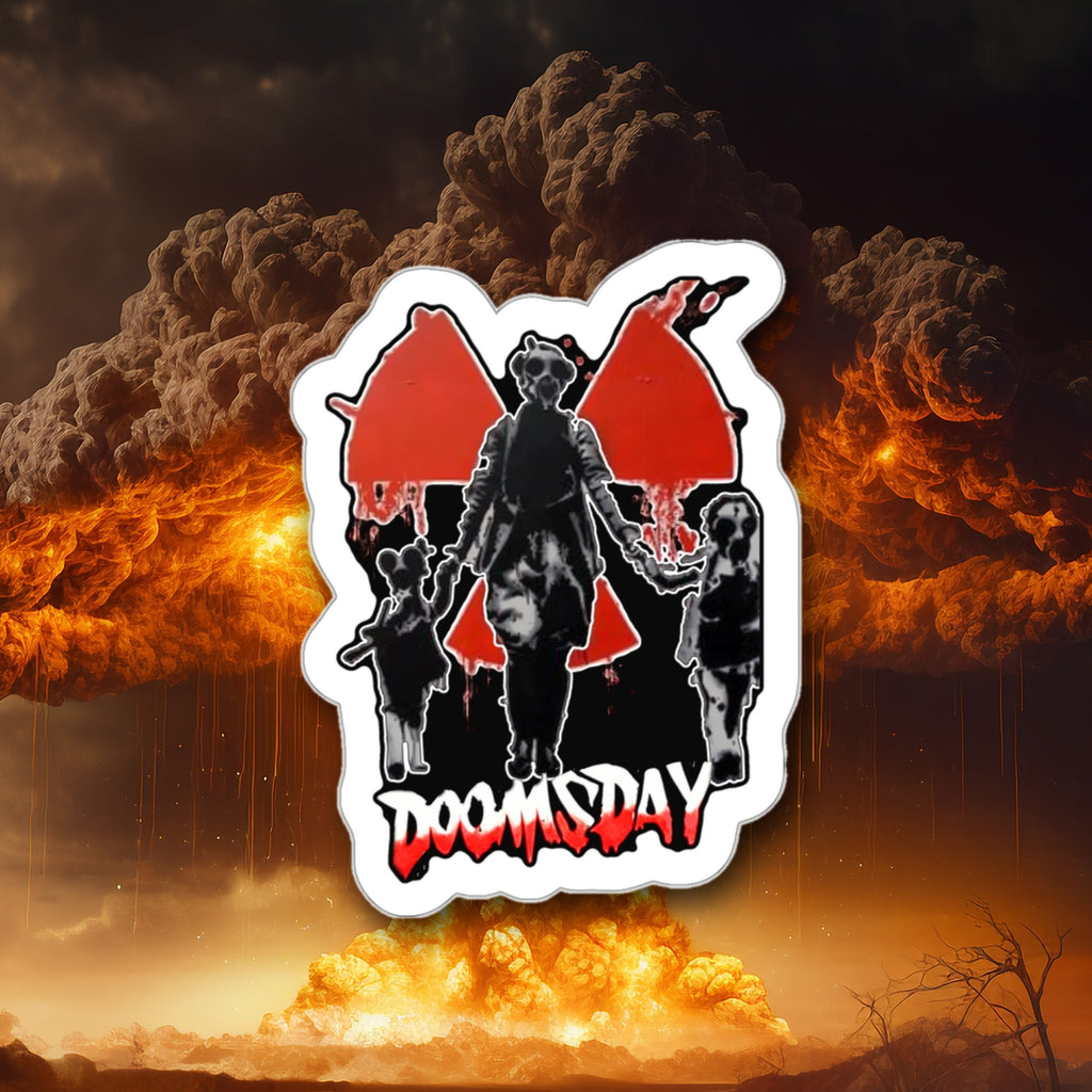 Gas-Mask Family Radiation Sticker - Doomsday Inc.
