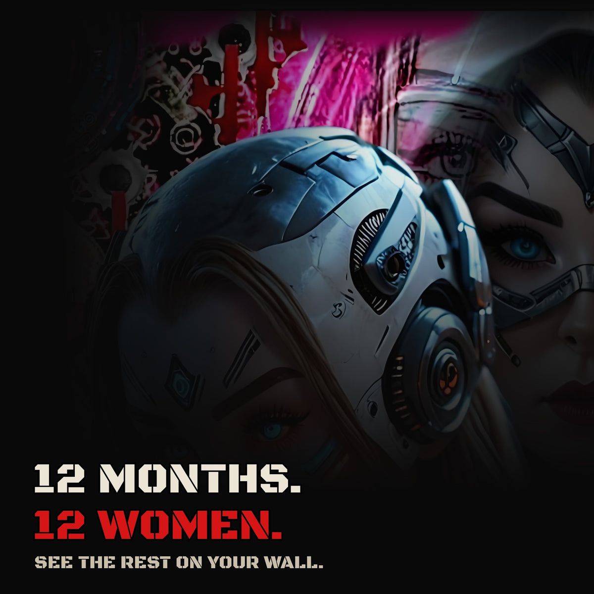 12 months. 12 women. A glimpse of one month's art
