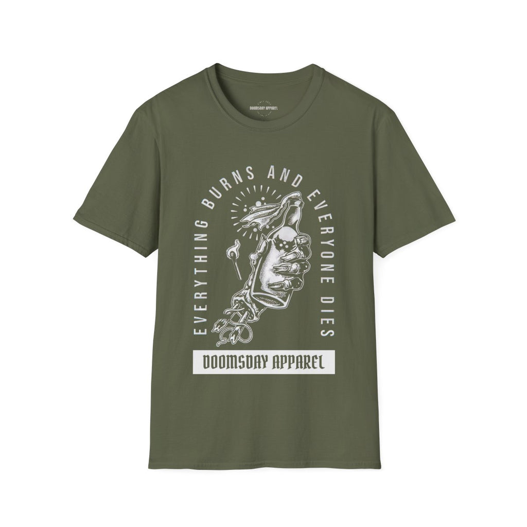 Everything Burns Tee - Military Green