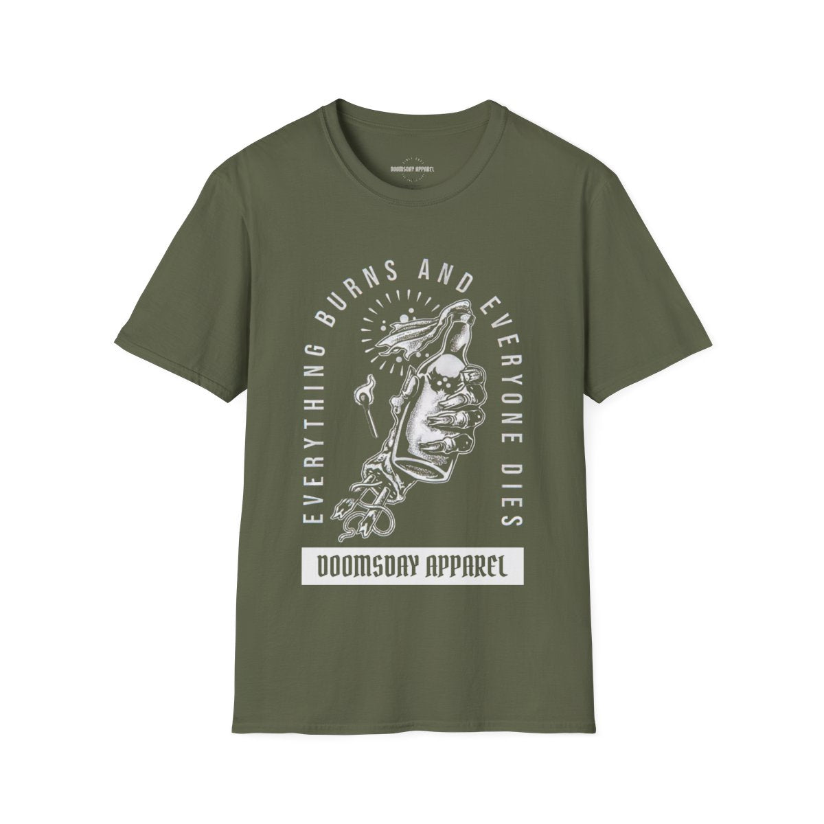 Everything Burns Tee - Military Green