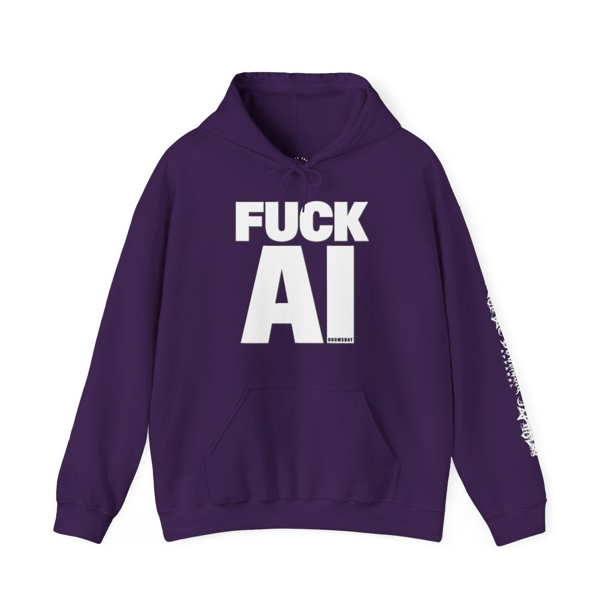 Fuck AI Hoodie - Purple