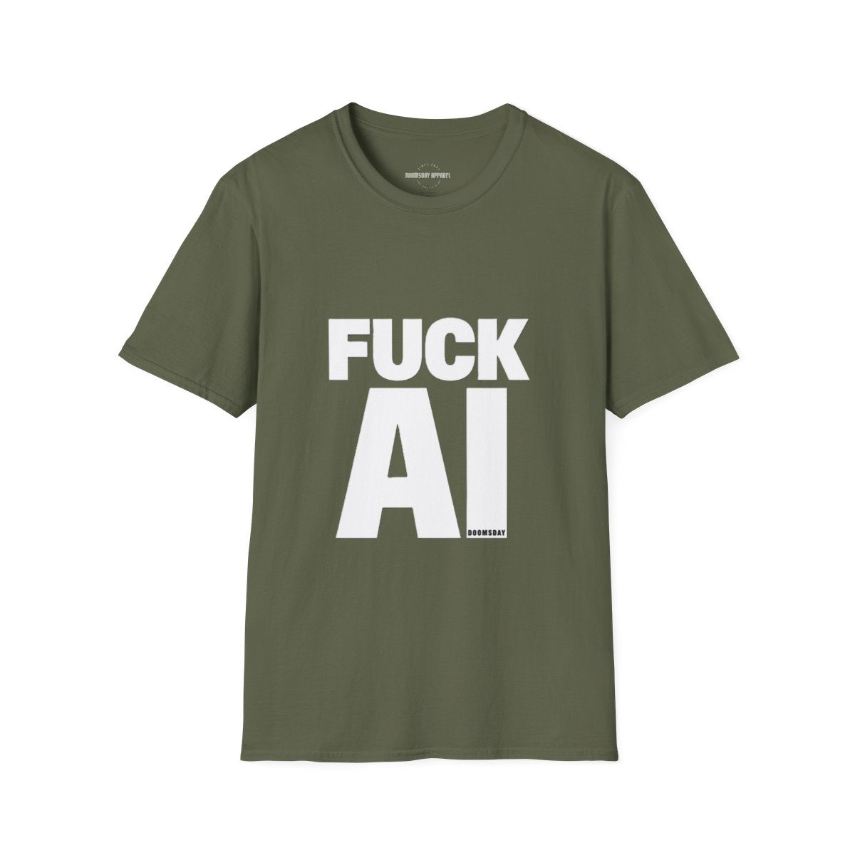 Fuck AI Tee - Military Green