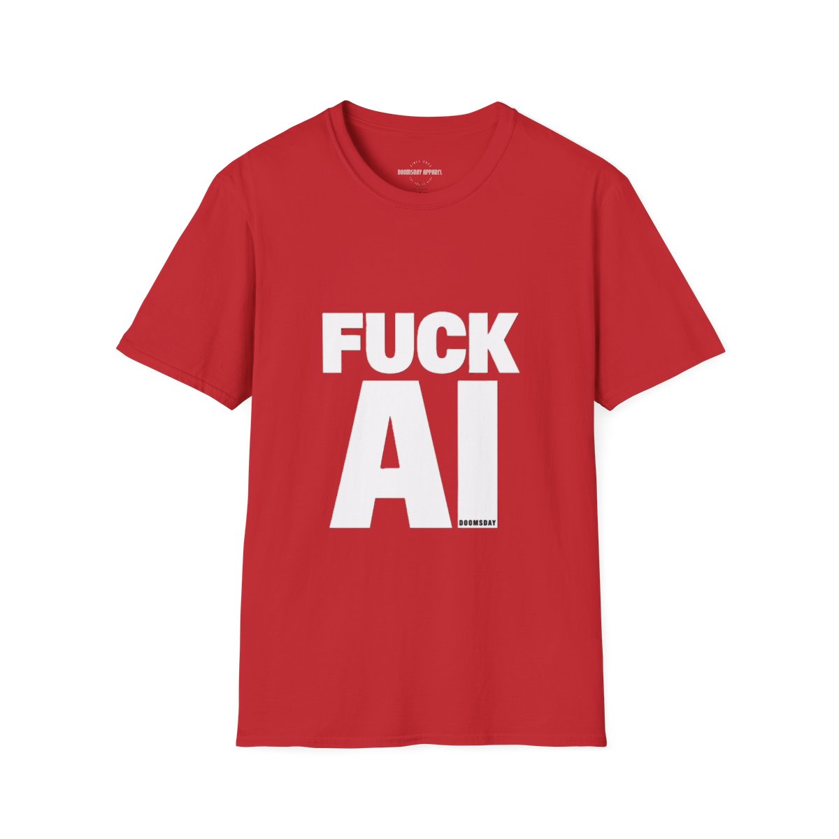 Fuck AI Tee - Red